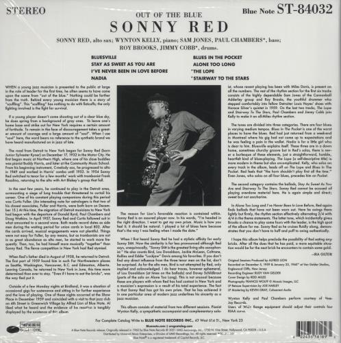Sonny Red Out Of The Blue - 180gram Vinyl - Sealed US vinyl